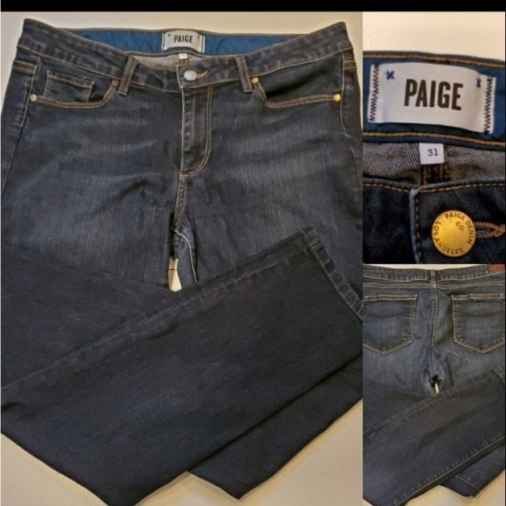 31 PAIGE DARK WASH SKYLINE SKINNY Carson JEANS